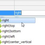 レイアウトエディタでのテキスト右寄せ指定