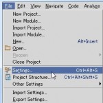 Android Studio Setting メニュー